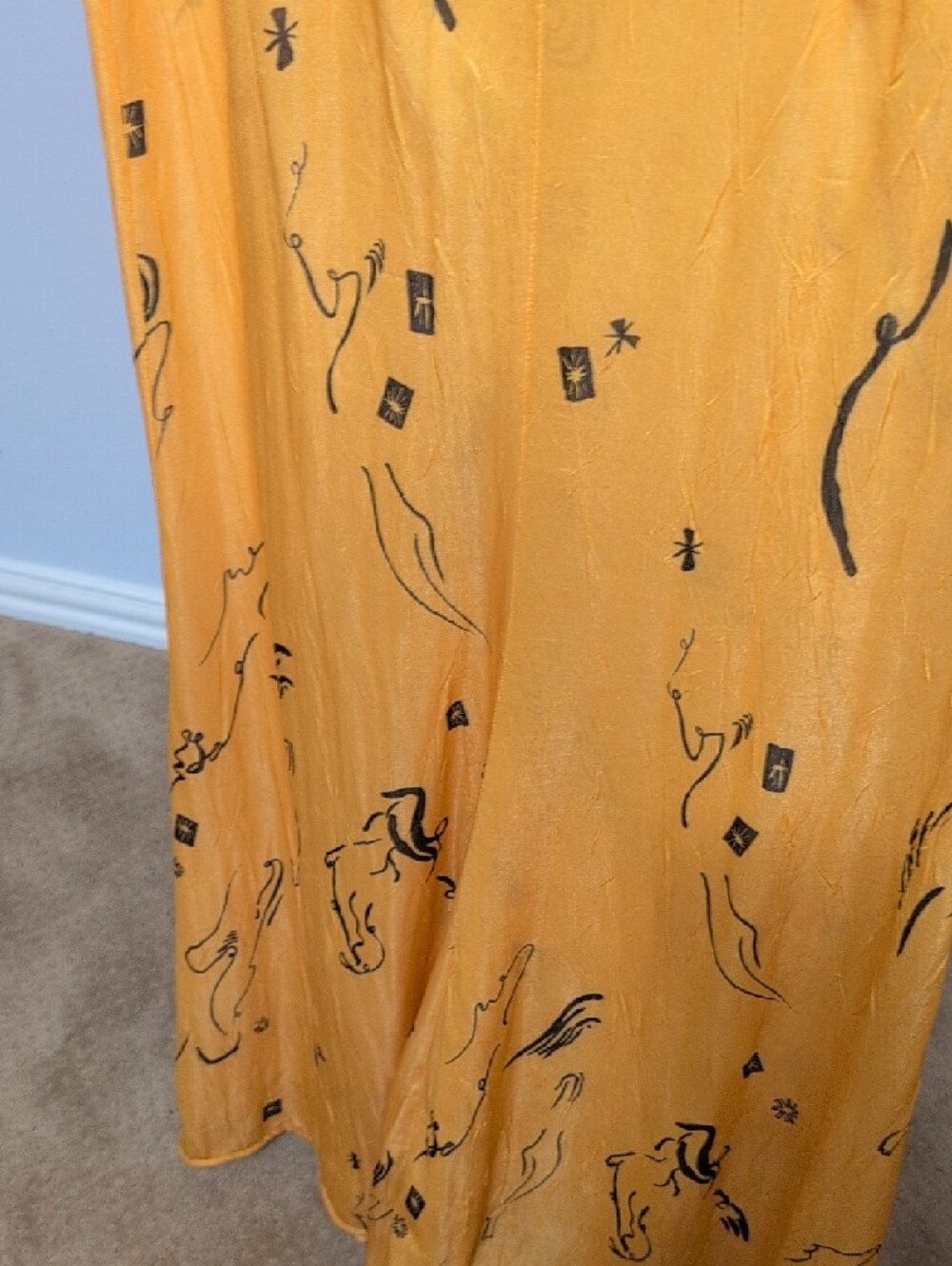 Zara Yellow Printed Cap-Sleeve Maxi Dress - Picture 7 of 11